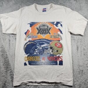 VINTAGE Super Bowl XXIX Shirt Mens Large NFL Football 49ers Chargers 90s USA